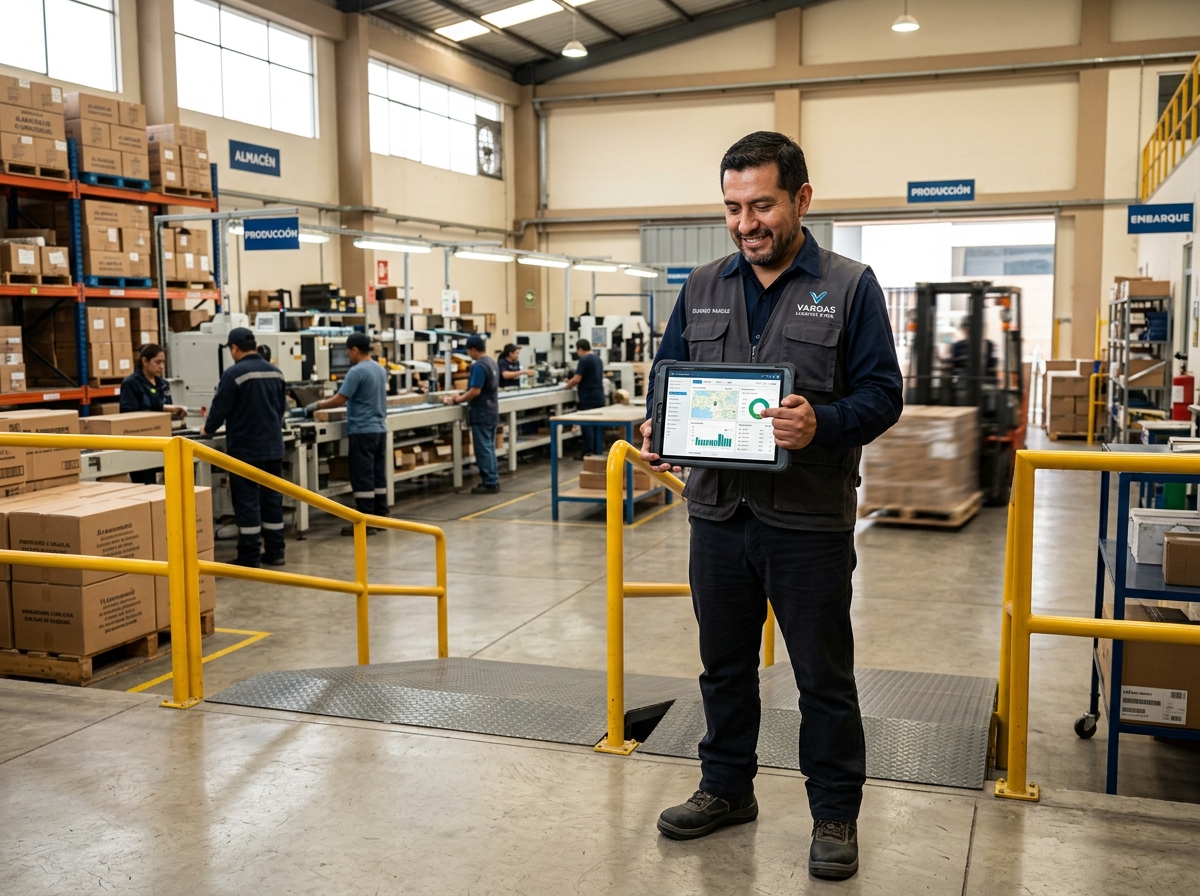 Emprendedor peruano gestionando su empresa
